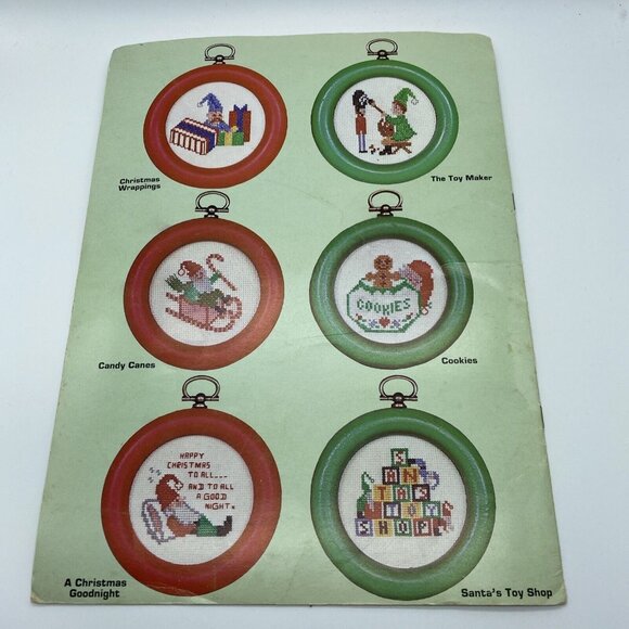 Carolina Cross Stitch Inc Christmas Elves Series 7 Ornaments Patterns Booklet - Picture 3 of 7